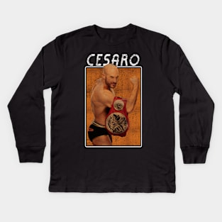 Vintage Wwe Cesaro Kids Long Sleeve T-Shirt